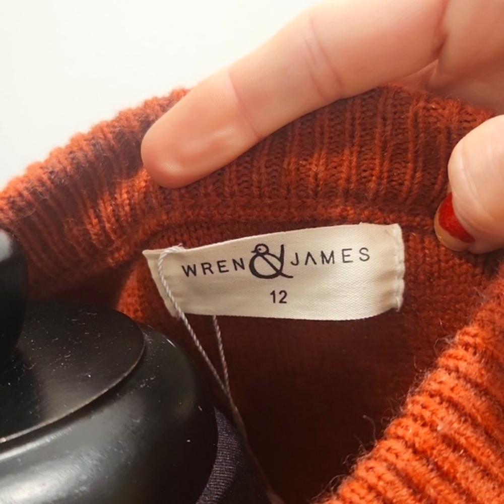 Vintage Orange Knit Cardigan - Picture 4 of 5